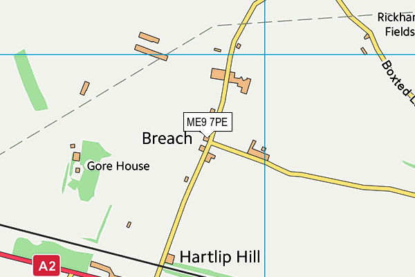 ME9 7PE map - OS VectorMap District (Ordnance Survey)