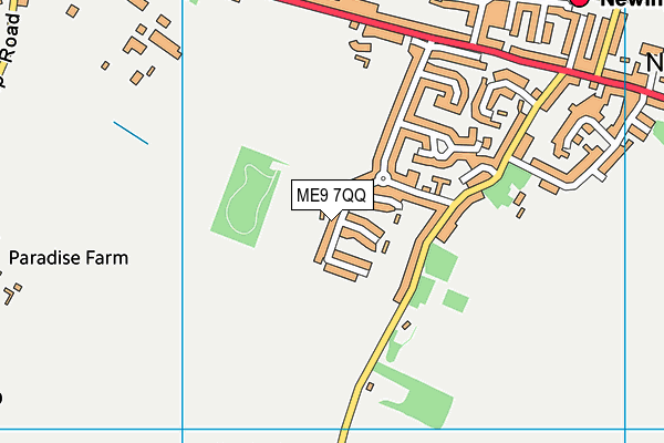 ME9 7QQ map - OS VectorMap District (Ordnance Survey)