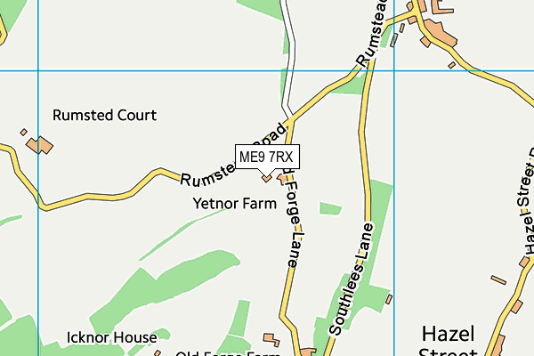 ME9 7RX map - OS VectorMap District (Ordnance Survey)