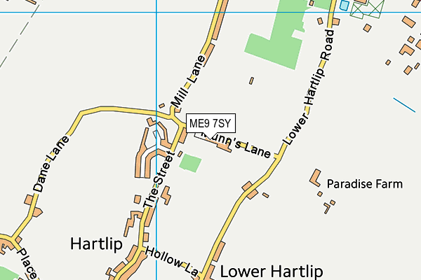 ME9 7SY map - OS VectorMap District (Ordnance Survey)