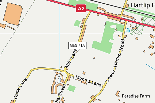 ME9 7TA map - OS VectorMap District (Ordnance Survey)