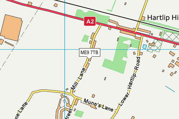 ME9 7TB map - OS VectorMap District (Ordnance Survey)