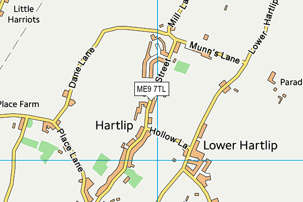 ME9 7TL map - OS VectorMap District (Ordnance Survey)
