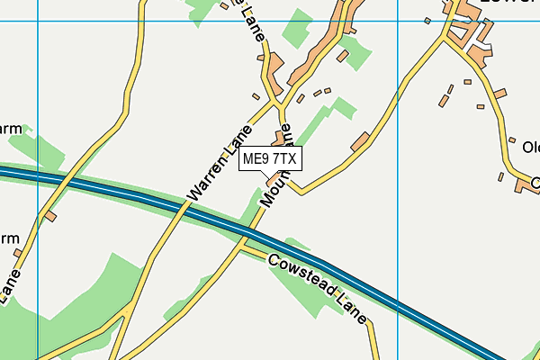 ME9 7TX map - OS VectorMap District (Ordnance Survey)