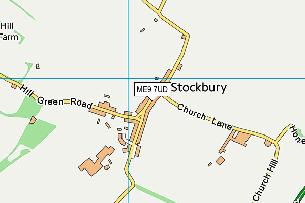 Stockbury Playing Fields map (ME9 7UD) - OS VectorMap District (Ordnance Survey)