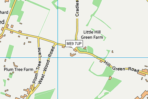 ME9 7UP map - OS VectorMap District (Ordnance Survey)