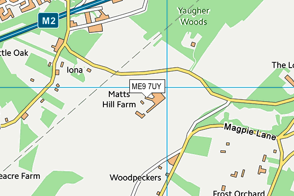 ME9 7UY map - OS VectorMap District (Ordnance Survey)