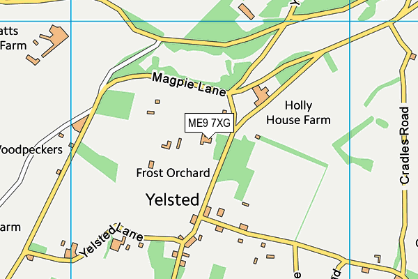 ME9 7XG map - OS VectorMap District (Ordnance Survey)