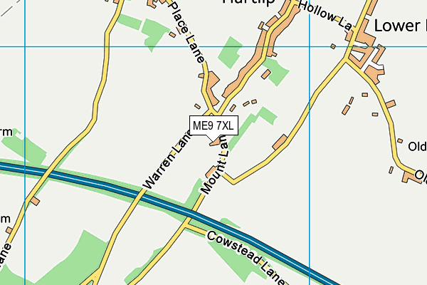 ME9 7XL map - OS VectorMap District (Ordnance Survey)