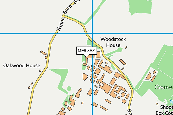 ME9 8AZ map - OS VectorMap District (Ordnance Survey)