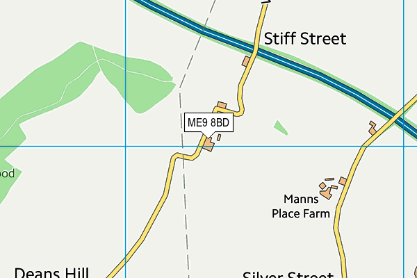 ME9 8BD map - OS VectorMap District (Ordnance Survey)