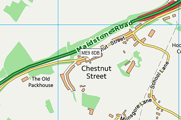 ME9 8DB map - OS VectorMap District (Ordnance Survey)