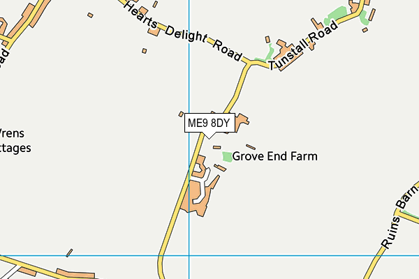 ME9 8DY map - OS VectorMap District (Ordnance Survey)