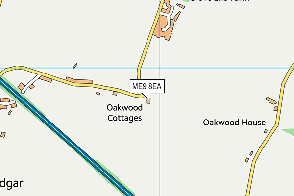 ME9 8EA map - OS VectorMap District (Ordnance Survey)