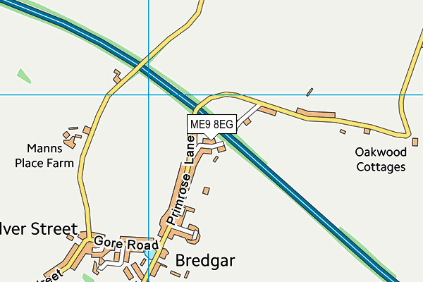 ME9 8EG map - OS VectorMap District (Ordnance Survey)