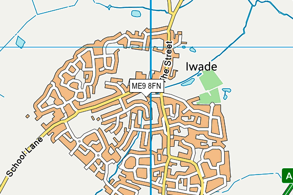 ME9 8FN map - OS VectorMap District (Ordnance Survey)