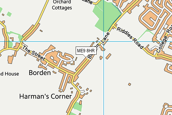 ME9 8HR map - OS VectorMap District (Ordnance Survey)