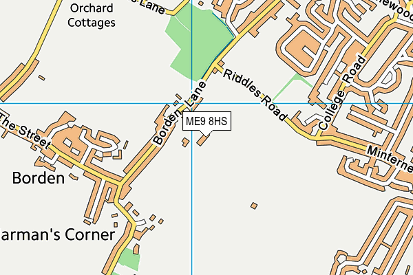 ME9 8HS map - OS VectorMap District (Ordnance Survey)