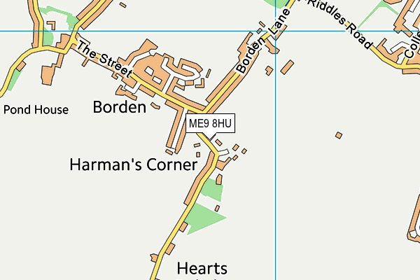 ME9 8HU map - OS VectorMap District (Ordnance Survey)