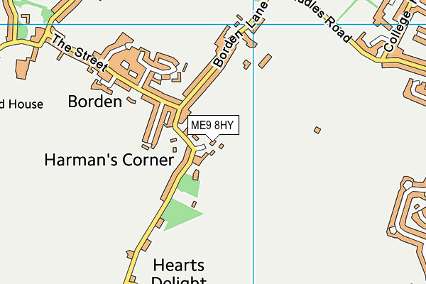 ME9 8HY map - OS VectorMap District (Ordnance Survey)