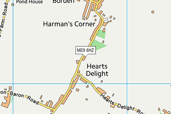 ME9 8HZ map - OS VectorMap District (Ordnance Survey)