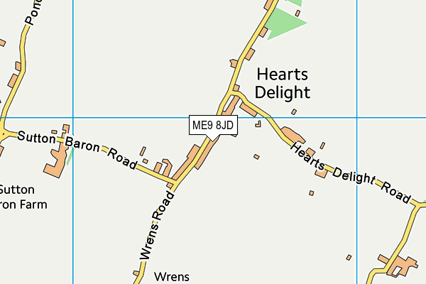 ME9 8JD map - OS VectorMap District (Ordnance Survey)