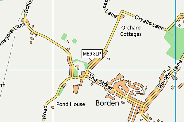 Borden Playstool map (ME9 8LP) - OS VectorMap District (Ordnance Survey)