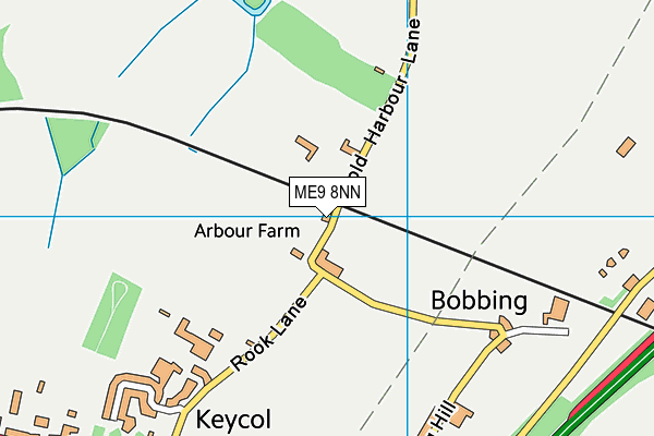 Rook Woods map (ME9 8NN) - OS VectorMap District (Ordnance Survey)