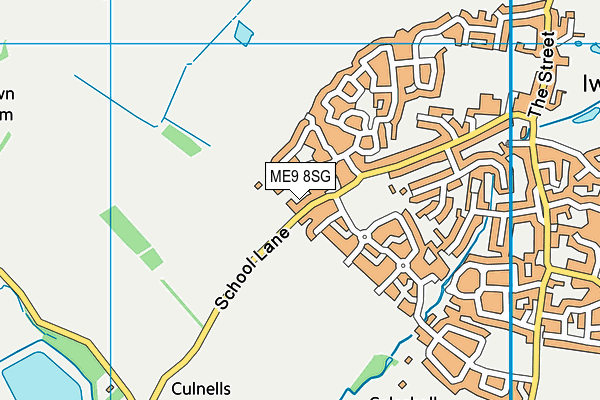 ME9 8SG map - OS VectorMap District (Ordnance Survey)