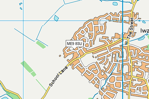 ME9 8SU map - OS VectorMap District (Ordnance Survey)