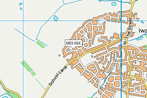 ME9 8SX map - OS VectorMap District (Ordnance Survey)