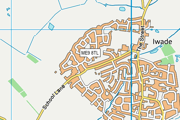 ME9 8TL map - OS VectorMap District (Ordnance Survey)