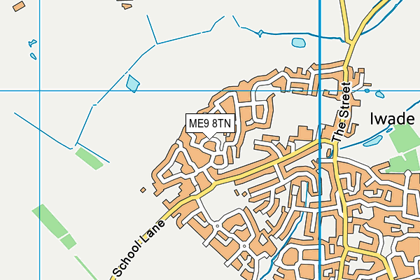 ME9 8TN map - OS VectorMap District (Ordnance Survey)