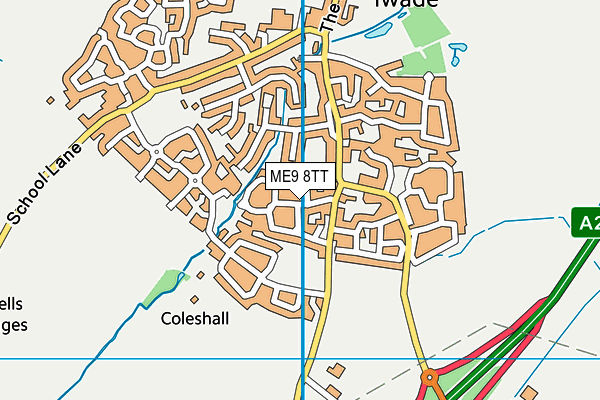 ME9 8TT map - OS VectorMap District (Ordnance Survey)