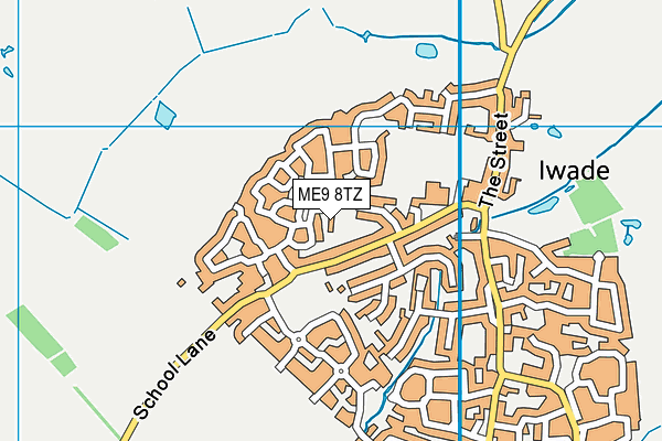 ME9 8TZ map - OS VectorMap District (Ordnance Survey)
