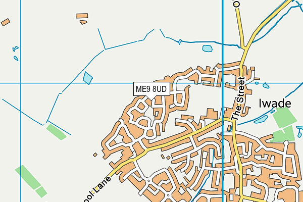 ME9 8UD map - OS VectorMap District (Ordnance Survey)