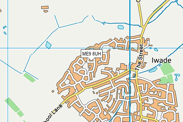 ME9 8UH map - OS VectorMap District (Ordnance Survey)