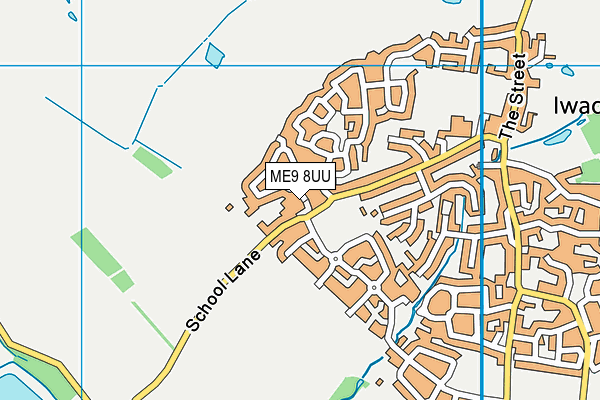 ME9 8UU map - OS VectorMap District (Ordnance Survey)