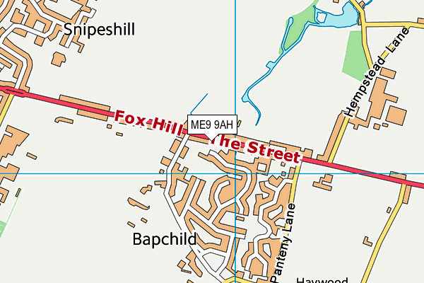 ME9 9AH map - OS VectorMap District (Ordnance Survey)