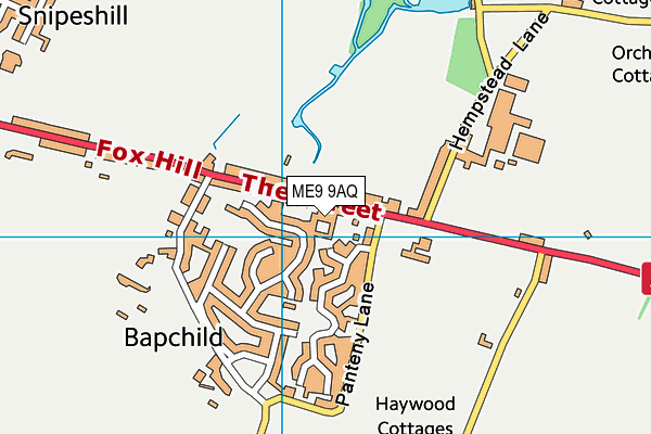 ME9 9AQ map - OS VectorMap District (Ordnance Survey)