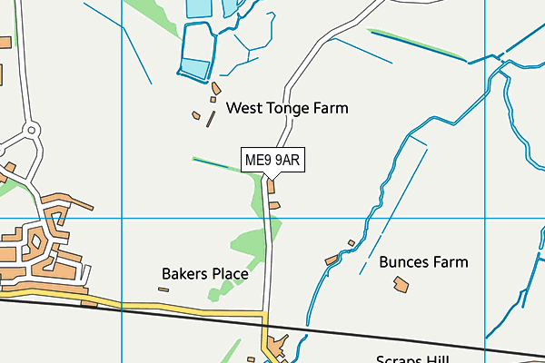 Sittingbourne Golf Centre map (ME9 9AR) - OS VectorMap District (Ordnance Survey)