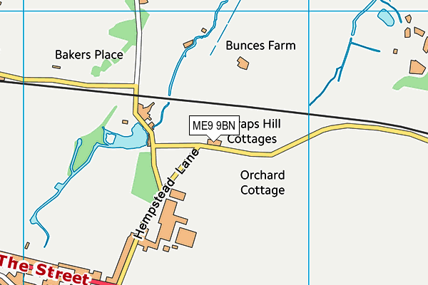 ME9 9BN map - OS VectorMap District (Ordnance Survey)