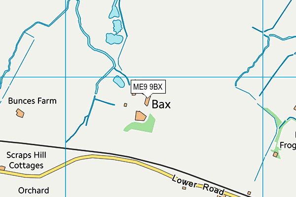 ME9 9BX map - OS VectorMap District (Ordnance Survey)