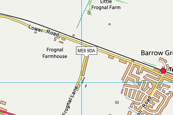 ME9 9DA map - OS VectorMap District (Ordnance Survey)