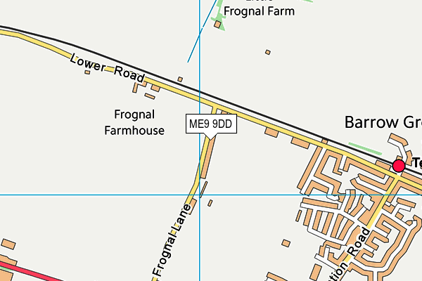 Frognal Playing Field map (ME9 9DD) - OS VectorMap District (Ordnance Survey)