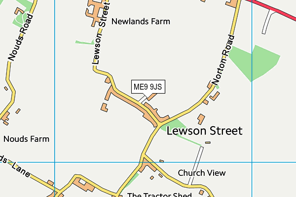 ME9 9JS map - OS VectorMap District (Ordnance Survey)