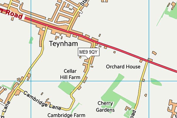 ME9 9QY map - OS VectorMap District (Ordnance Survey)