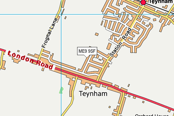 ME9 9SF map - OS VectorMap District (Ordnance Survey)