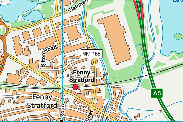 MK1 1BE map - OS VectorMap District (Ordnance Survey)