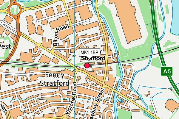 MK1 1BP map - OS VectorMap District (Ordnance Survey)